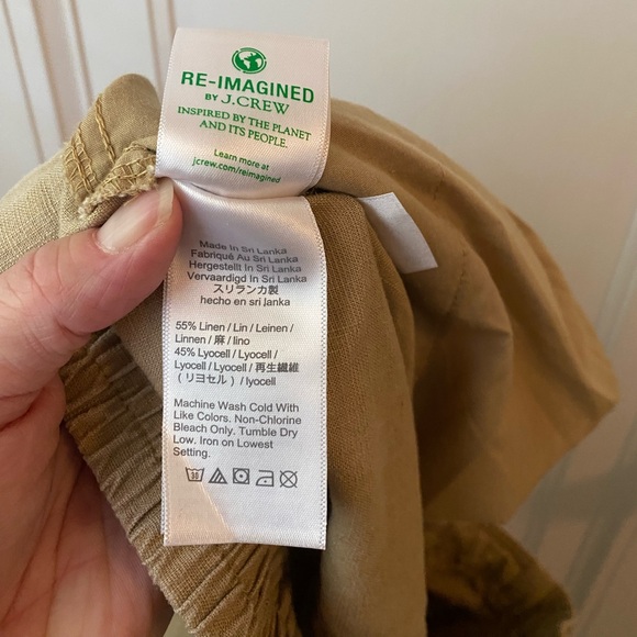 Re-Imagined by J Crew tan khaki drawstring crop pants. L petite LP - Picture 8 of 8